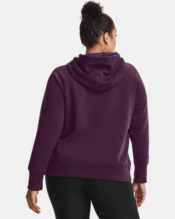 Sweat à capuche avec logo UA Rival Fleece pour femme, Purple, pdpMainDesktop image number 1